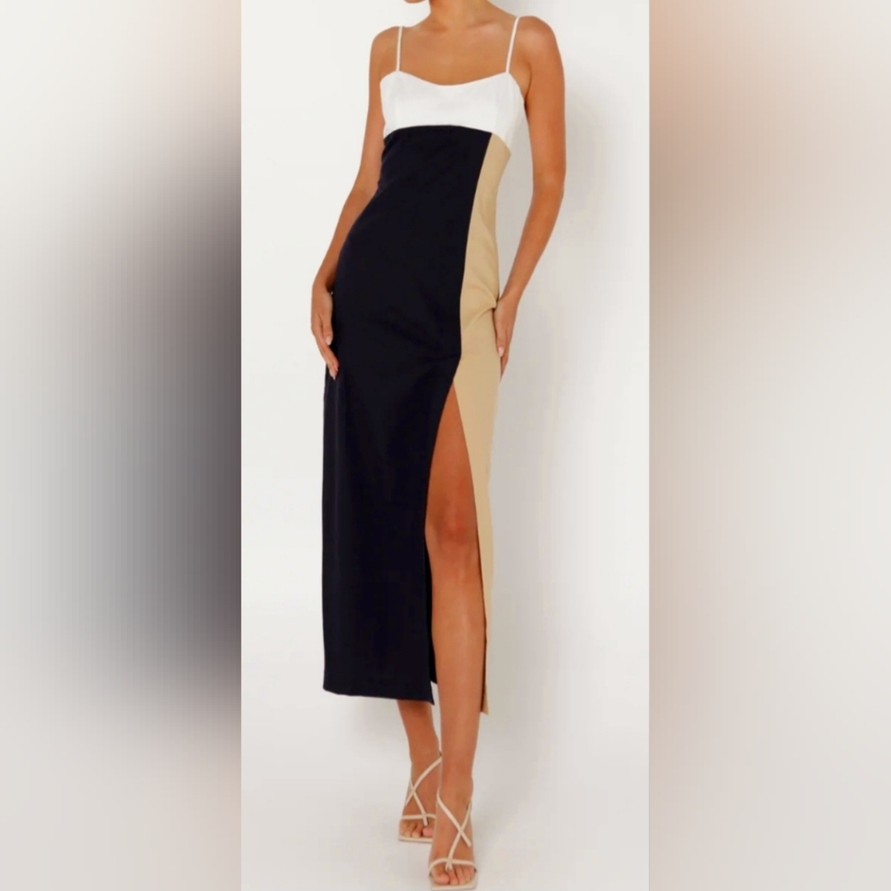 Zara Colorblock Spaghetti-Strap Maxi